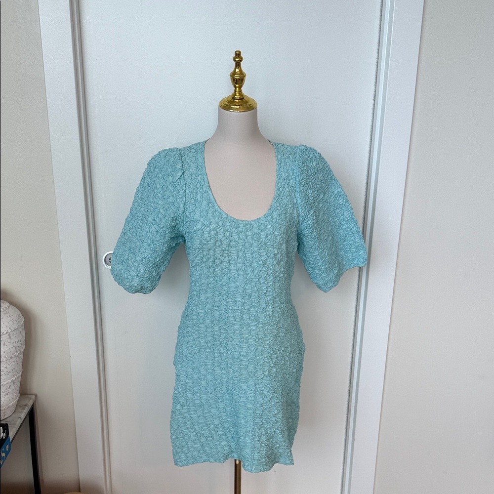 Light Blue Textured Dress